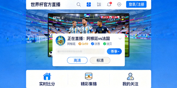 世界杯官方合作直播平台界面展示